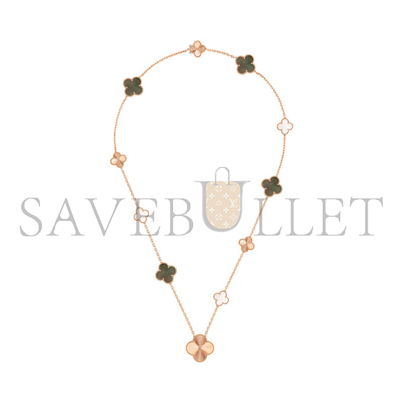 VAN CLEEF ARPELS MAGIC ALHAMBRA TRANSFORMABLE LONG NECKLACE, 15 MOTIFS VCARPGV200
